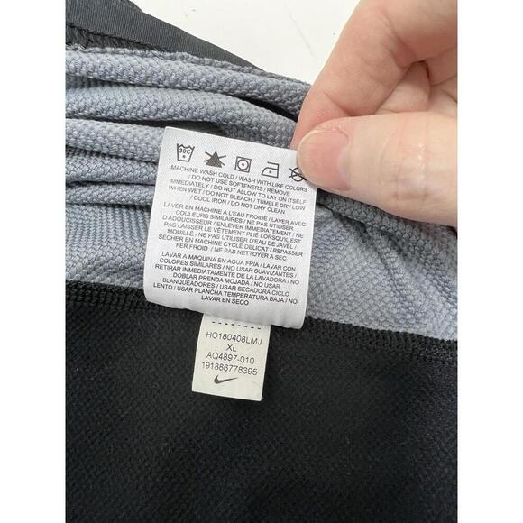 Nike Pro Hyperwarm Dri Fit Fitted Long Sleeve Men’s XL Black/Gray Fleece Lined - Picture 7 of 9